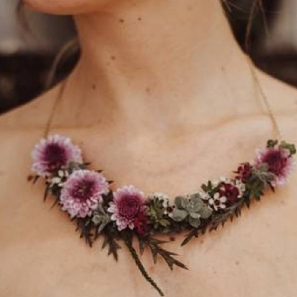 Faux Floral necklace